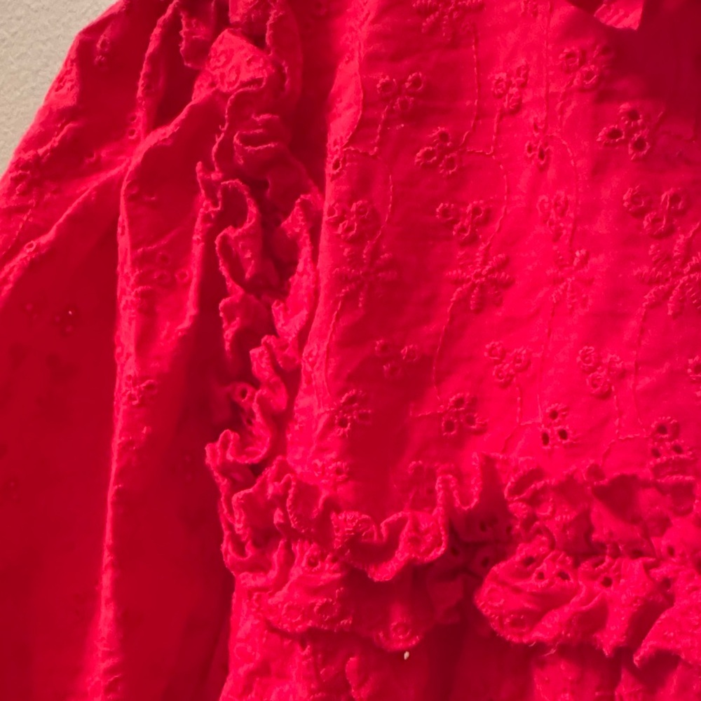 Design History Red Ruffled Blouse - Picture 3 of 5